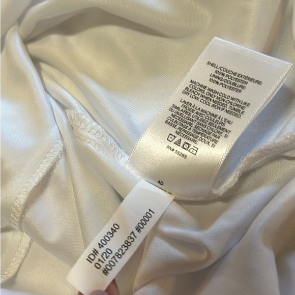 Express Opened Side/ High Low Designed Midi Sleeveless White Dress - Picture 11 of 11